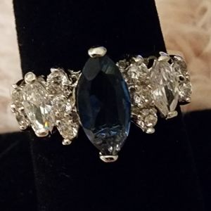 Womans Gorgeous Sapphire with Diamonds.